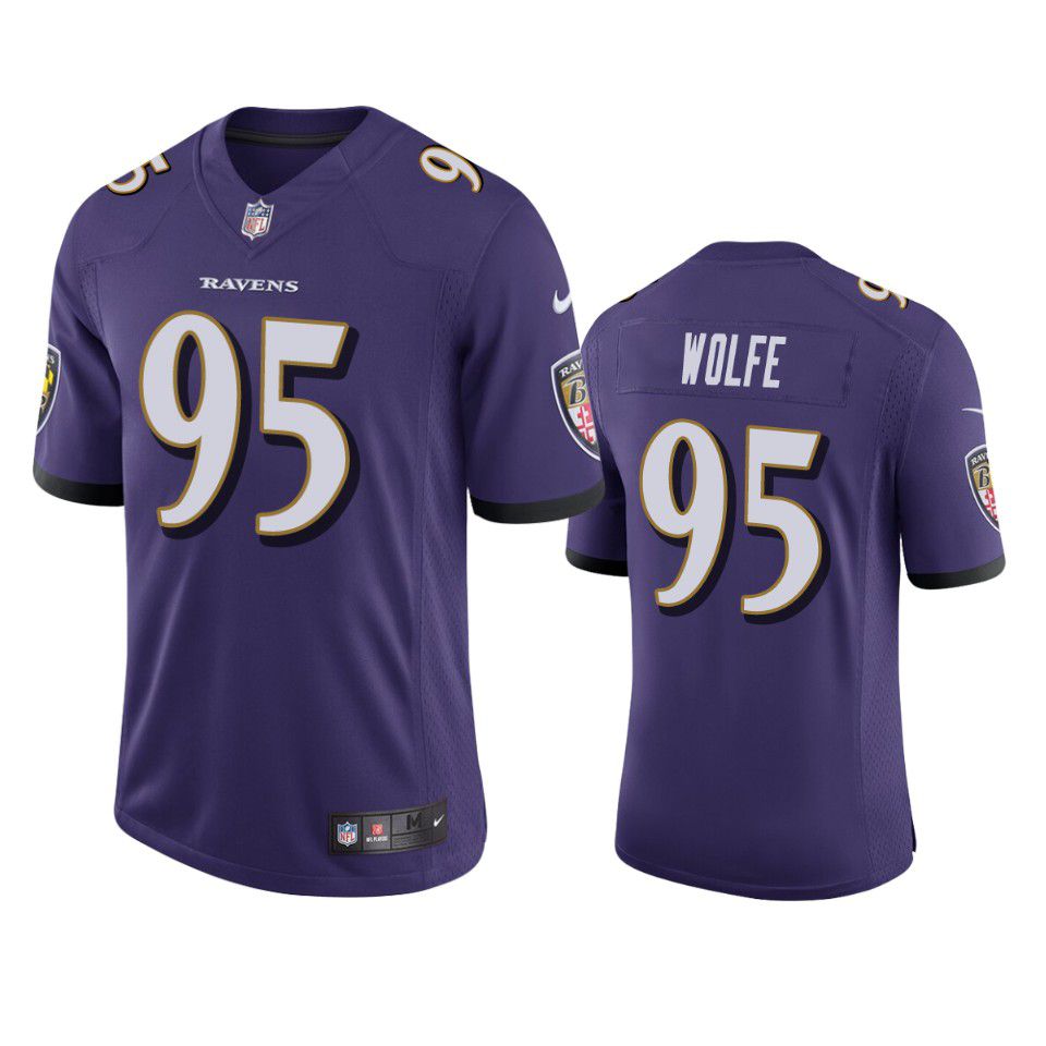 Cheap Men Baltimore Ravens 95 Derek Wolfe Nike Purple Limited NFL Jersey